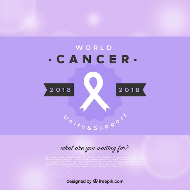 Free vector flat world cancer day background