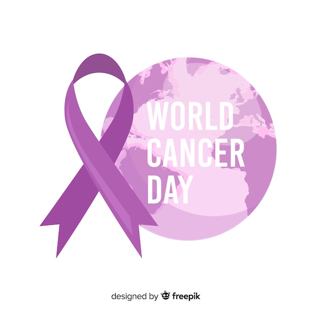 Free Vector flat world cancer day background