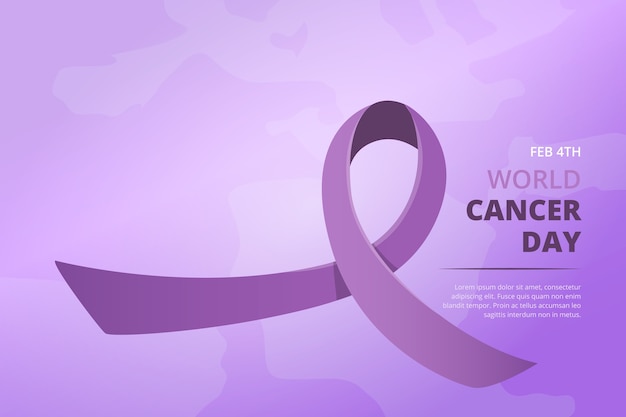 Free Vector flat world cancer day background