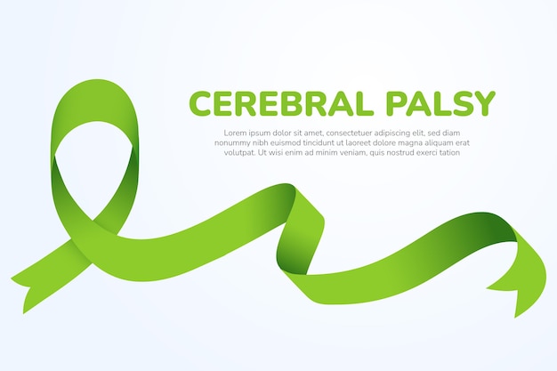 Flat world cerebral palsy day background