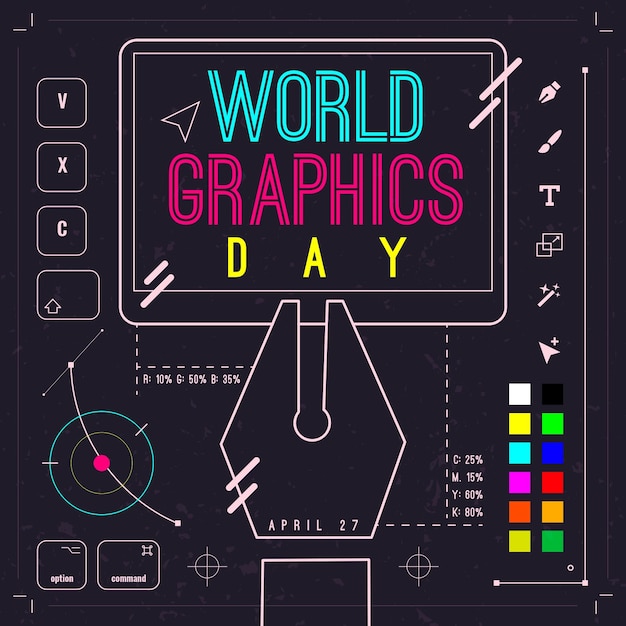 Free Vector flat world graphics day illustration