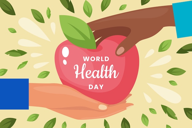 Free Vector flat world health day background