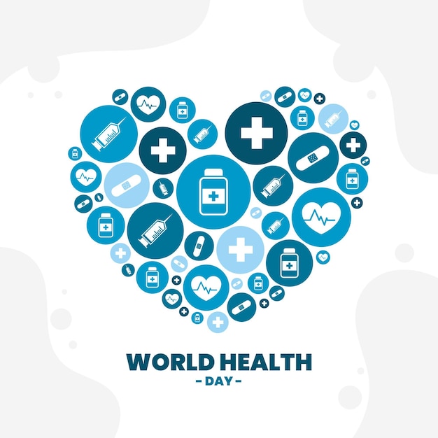 Free Vector flat world health day celebration illustration