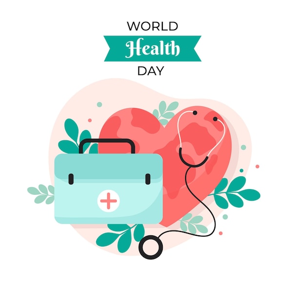 Free Vector flat world health day illustration