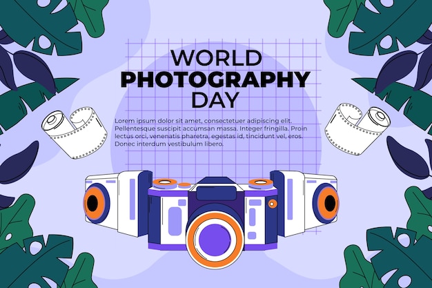 Free Vector flat world photography day background