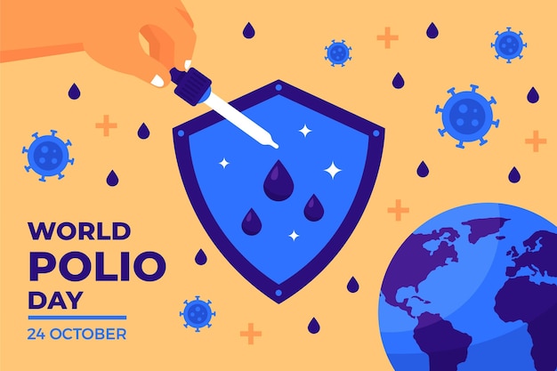 Free vector flat world polio day background