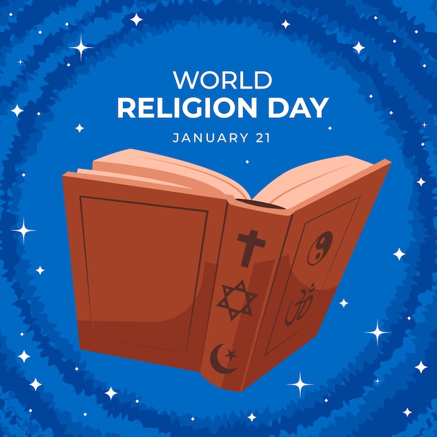 Free Vector flat world religion day background