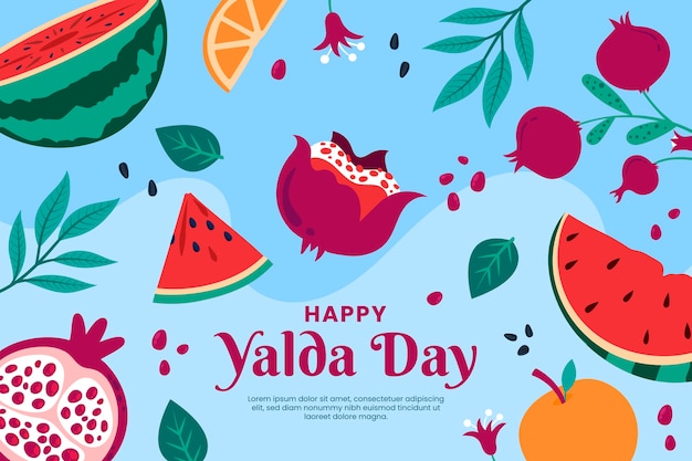 Free vector flat yalda night background