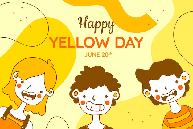 Flat yellow day background