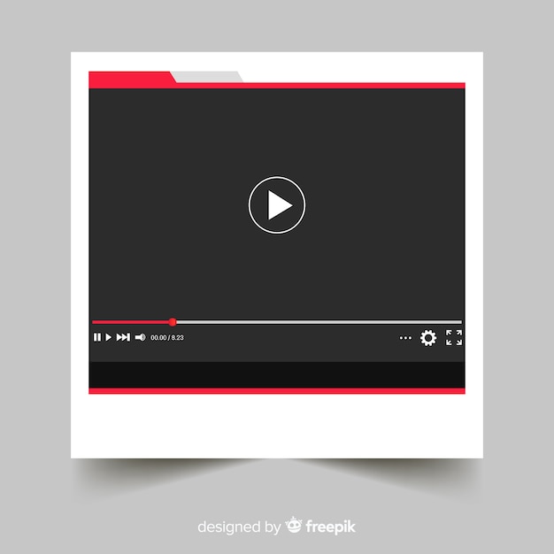 Flat youtube multimedia player template