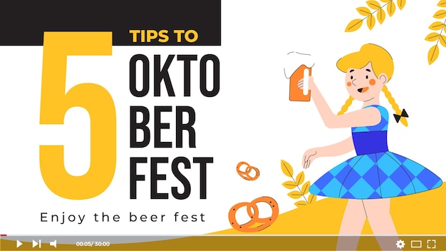 Flat youtube thumbnail for oktoberfest festival