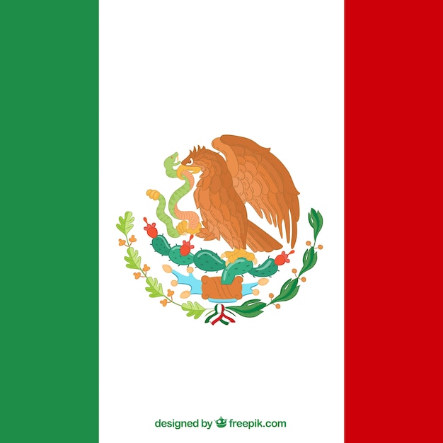 Free Vector flatmexican flag background