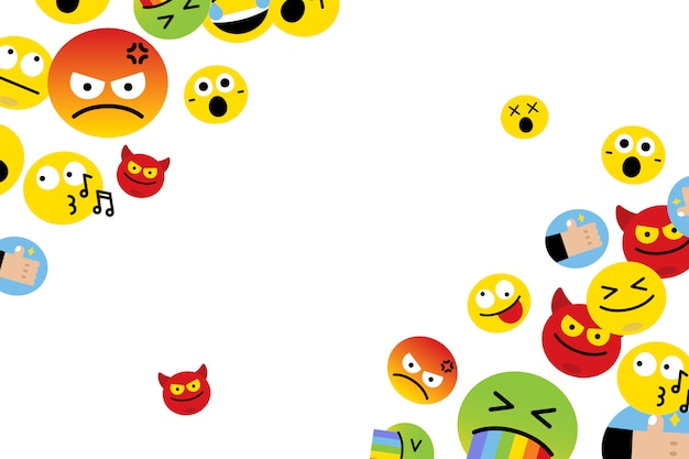 Free Vector floating emojis