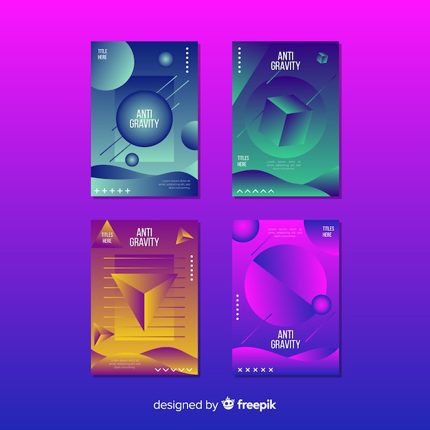 Floating shapes brochure pack