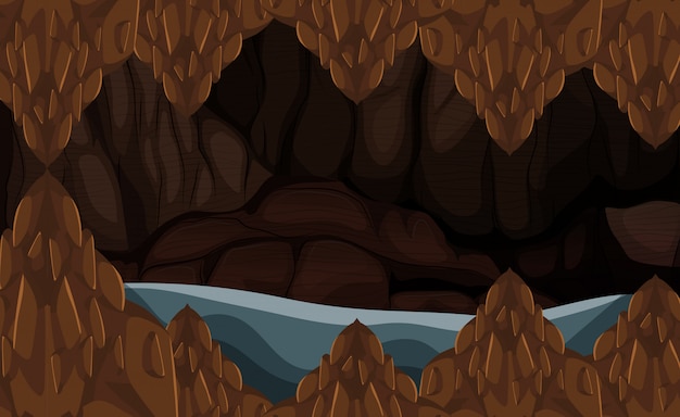 A flood stone cave