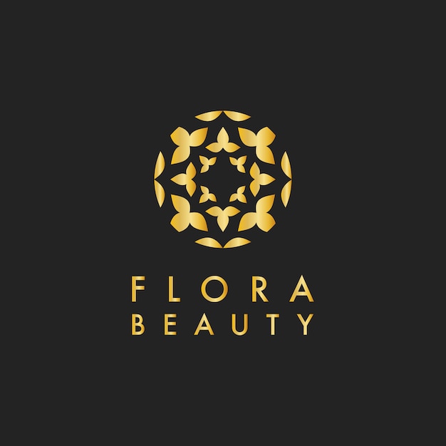 Flora beauty design logo vector