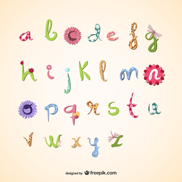 Floral alphabet