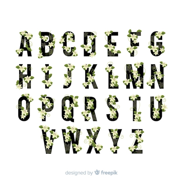 Floral alphabet