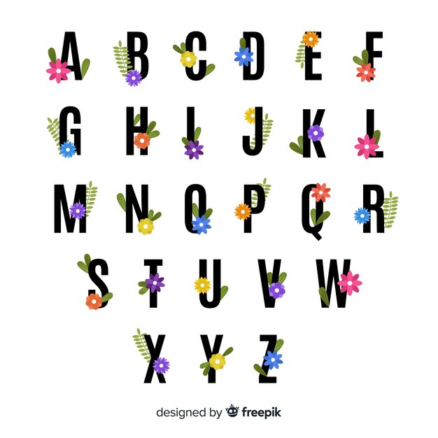 Floral alphabet