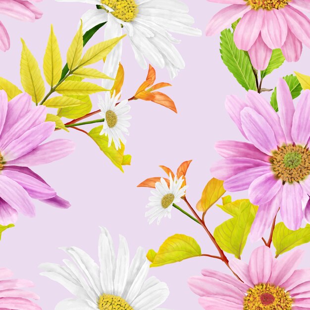 floral arrangement seamless pattern illustration