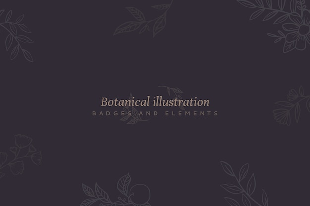 Free Vector floral background with botanical illustration