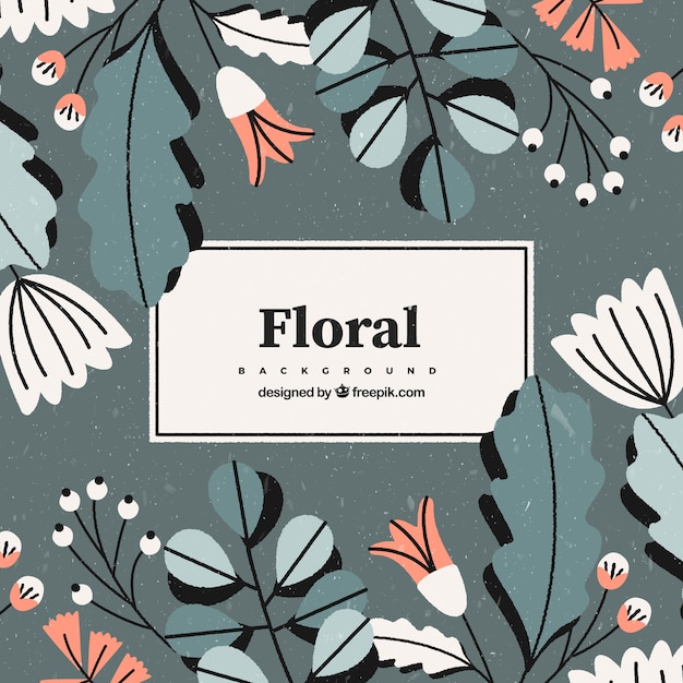 Free Vector floral background with different species