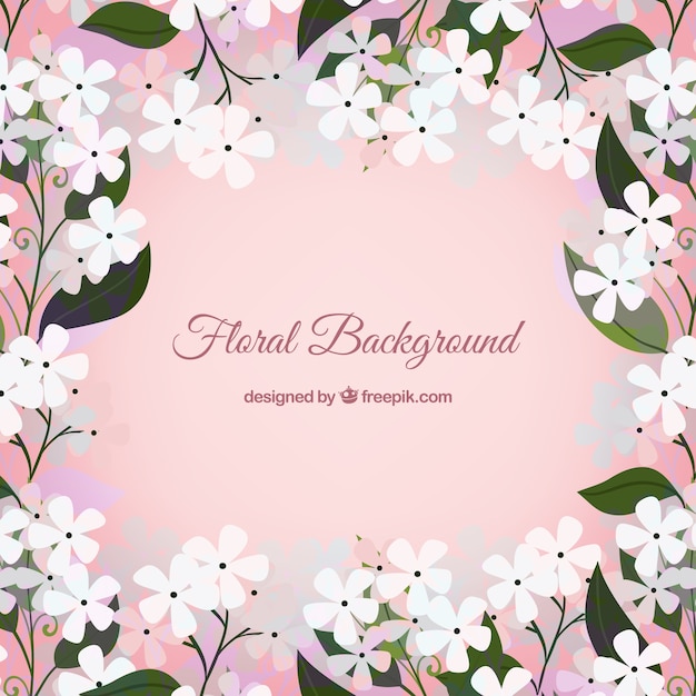 Floral background with different species