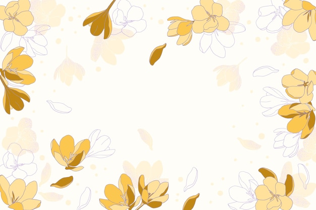 Floral background with empty space