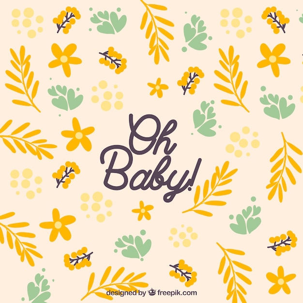 Floral background with funny style