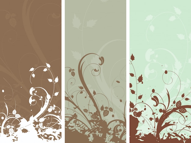 Free Vector floral banners