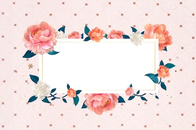 Floral blank frame