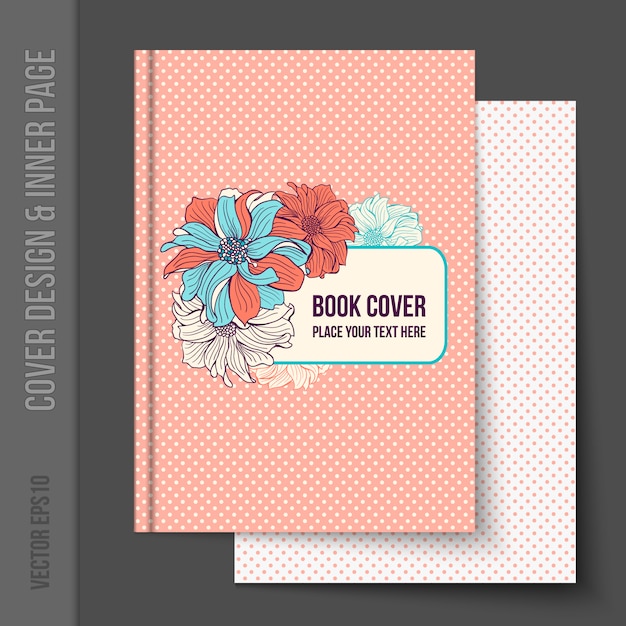 Free Vector floral book cover design