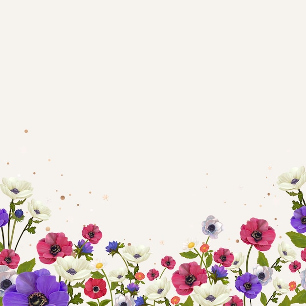 Floral border mockup