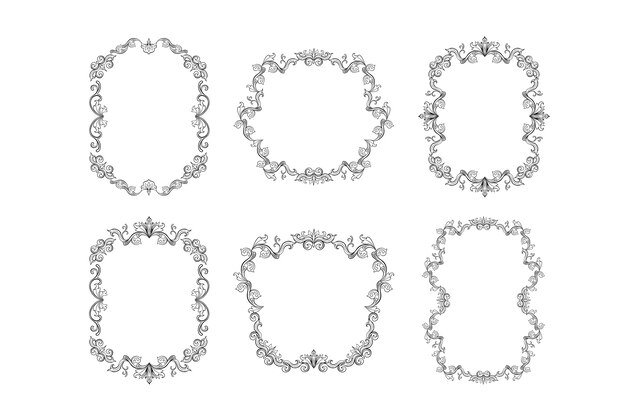 Floral borders Set for picture or italian ornament