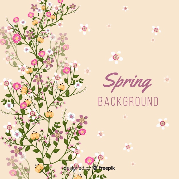 Floral branch spring background