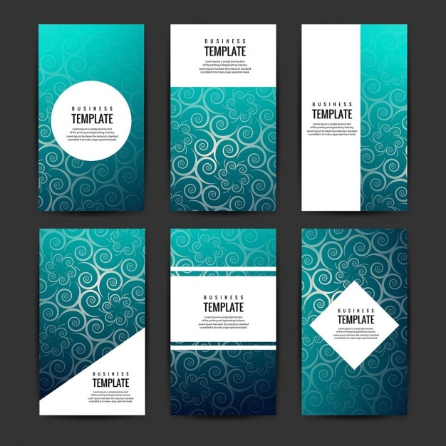 Free Vector floral brochures set