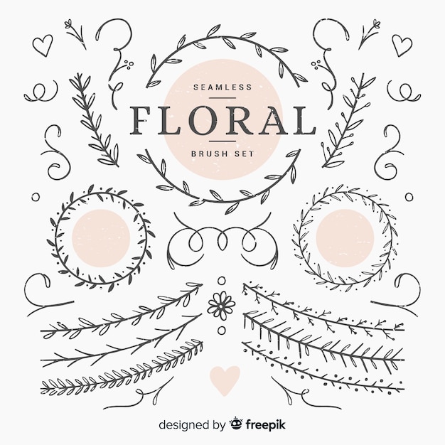 Free Vector floral brushes