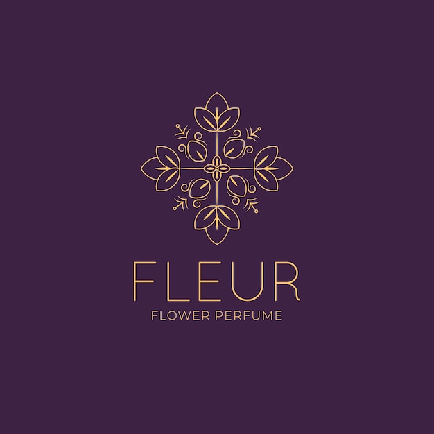 Free vector floral business company logo