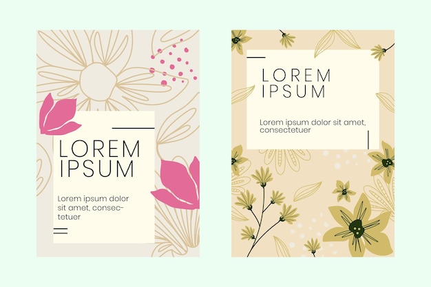 Free Vector floral cards collection