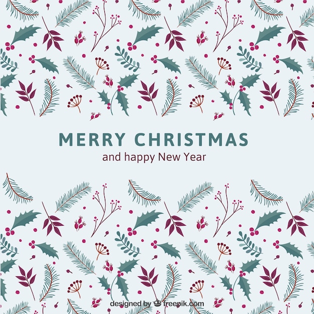 Floral christmas background