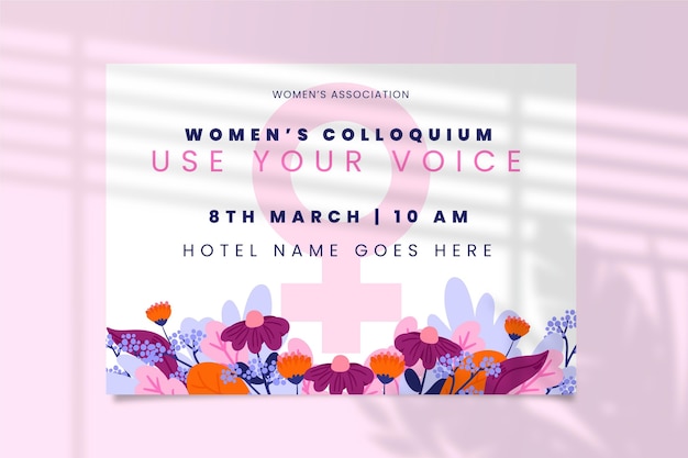 Floral colorful women's day invitation