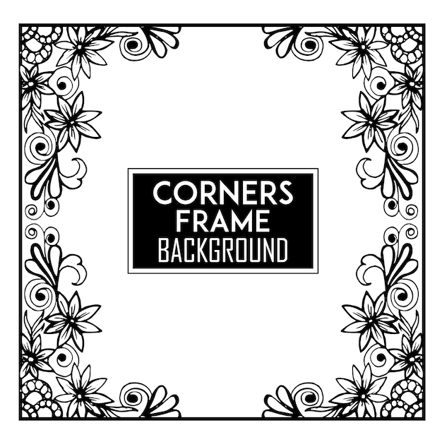 Free Vector floral corners frame background