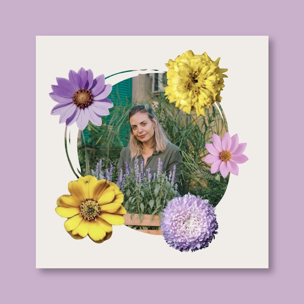 Floral cutout twitch profile picture