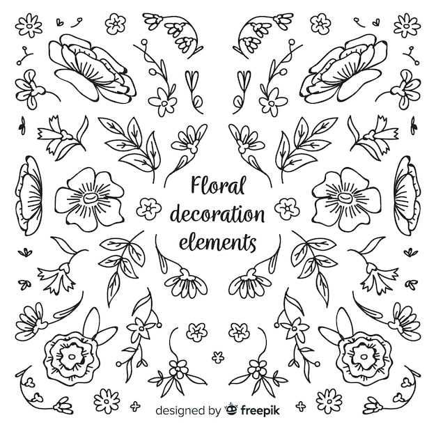 Floral decoration element collection