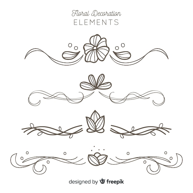 Floral decoration element collection