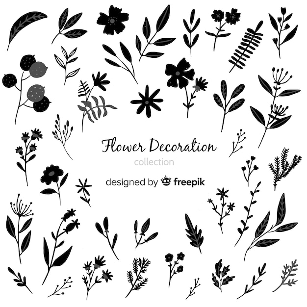 Free vector floral decoration element collection