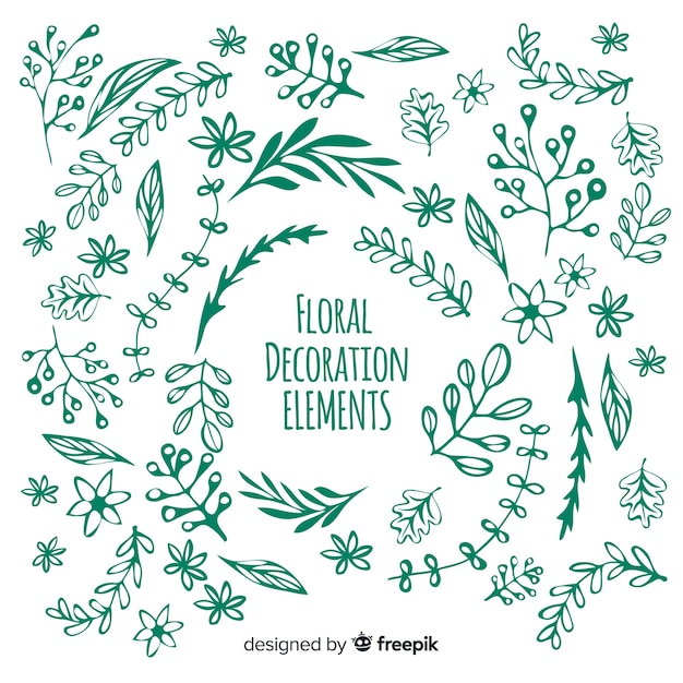 Floral decoration element collection