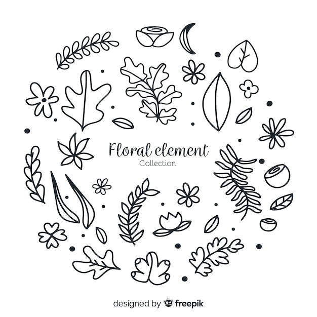 Floral decoration elements