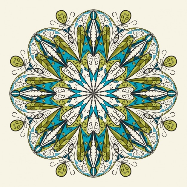 Free Vector floral decorative mandala