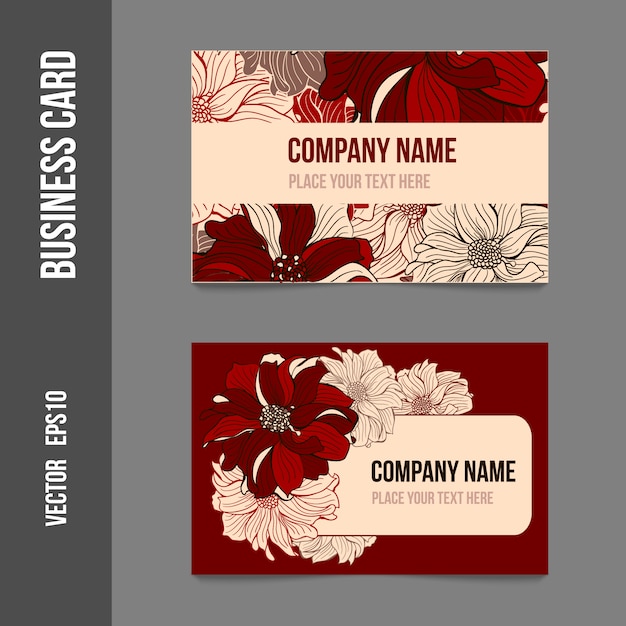 Floral design business card